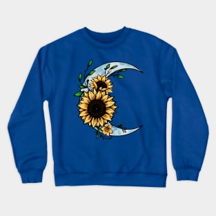 Sunflower and moon Crewneck Sweatshirt